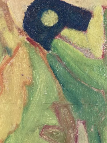 Peinture Moderne Huile Sur Toile Abstrait Hst Abstraction 2000 Écorce Platane