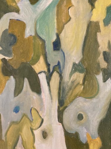 Peinture Moderne Huile Sur Toile Abstrait Hst Abstraction 2000 Écorce Platane