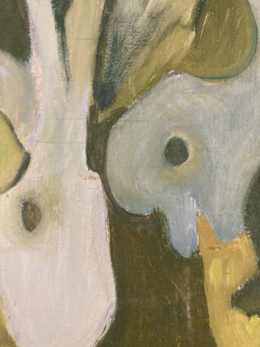 Peinture Moderne Huile Sur Toile Abstrait Hst Abstraction 2000 Écorce Platane