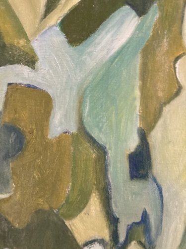 Peinture Moderne Huile Sur Toile Abstrait Hst Abstraction 2000 Écorce Platane