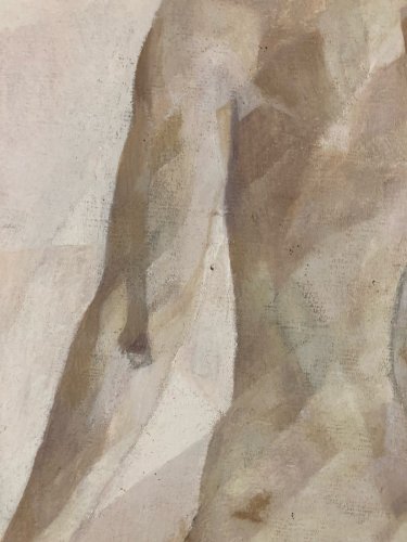 Peinture Nu, Féminin Sur Toile, Non Signé À Identifier Cubisme No Sanyu