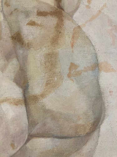 Peinture Nu, Féminin Sur Toile, Non Signé À Identifier Cubisme No Sanyu