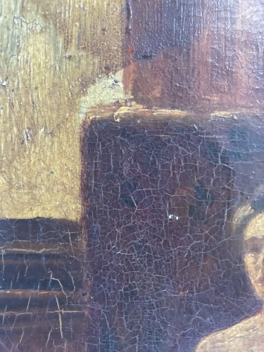 Peinture Nu, Femme Sur Toile Signé À Identifier Romantisme, Atelier Nue