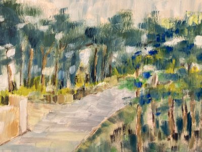 Original Gallo Painting Oil Luberon Painting Lauris Roquefraiche 1955 Art Old