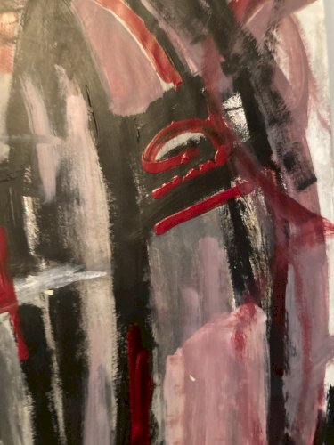 Peinture Painting Gouache Sur Papier Masque Art Abstrait Abstrait Abstraction