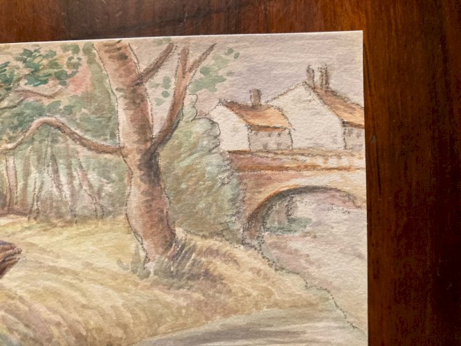 Peinture Painting Portrait Femme XIXe 1880 Classique Paysage Original Art Old