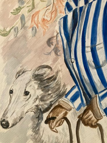 Peinture Papier Femme Élégante Art Deco Nouveau 1920 Harrison Fisher Painting