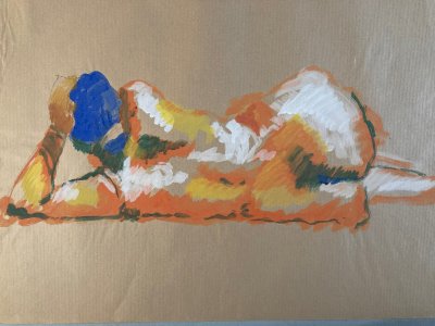 Painting Paper Woman classical study Fauvism Wild Beast Art Studio 2000