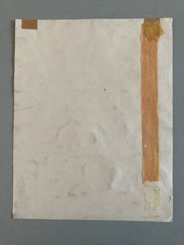 Peinture Papier Gouache Cérémonie Mariage Église Hôtel Dessin Aquarelle 1960 Art