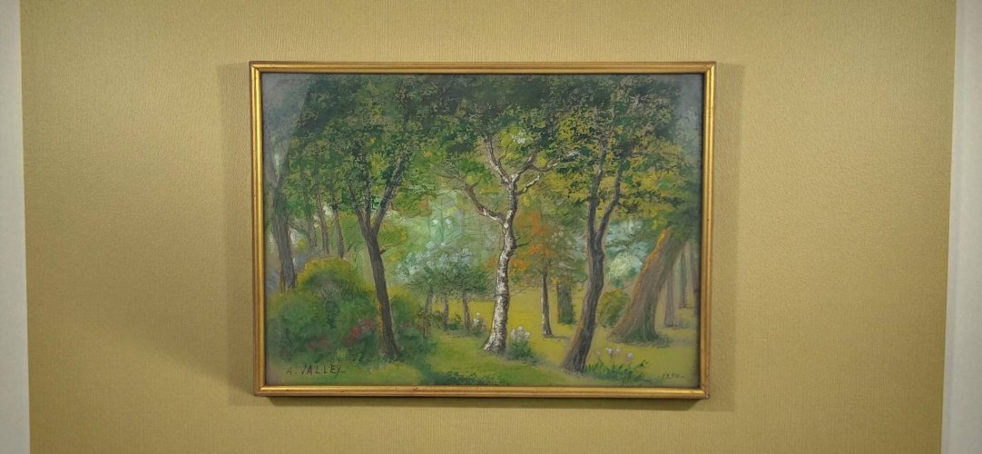 Peinture paysage A. Valley 1930