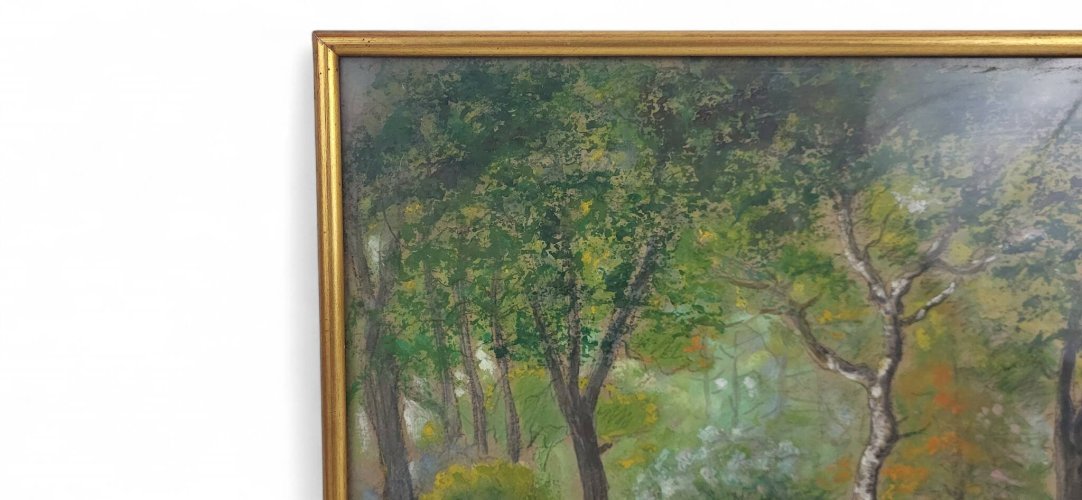 Peinture paysage A. Valley 1930