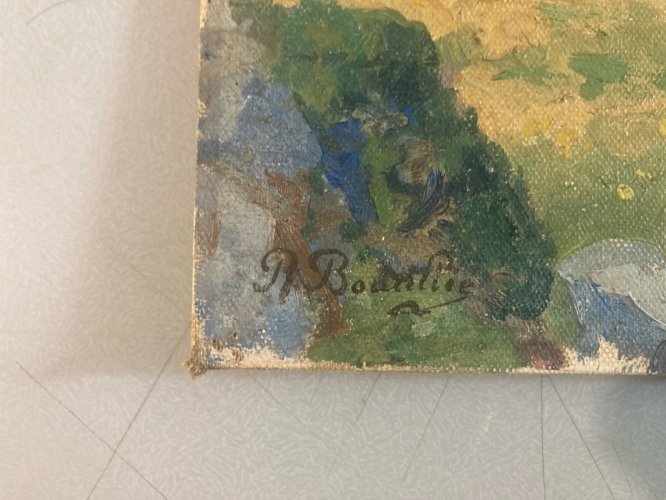 Peinture Paysage Bretagne 1930 Raphaël BOUTILLIÉ Tréveneuc Pierre Menhirs Art