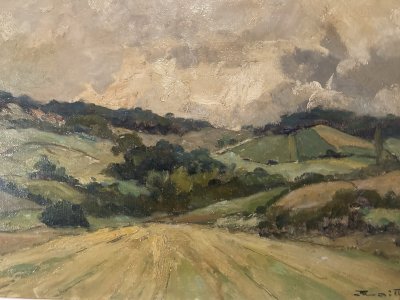 Peinture Paysage Gascogne René Mailhe Huile Toile 1930 Art Painting Ancien Old