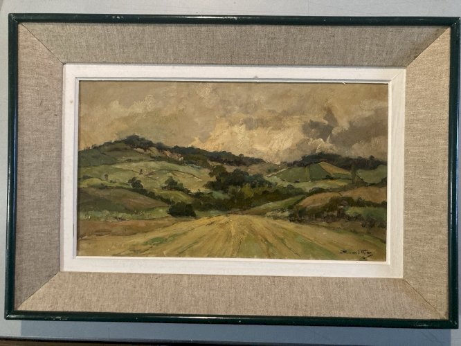 Peinture Paysage Gascogne René Mailhe Huile Toile 1930 Art Painting Ancien Old