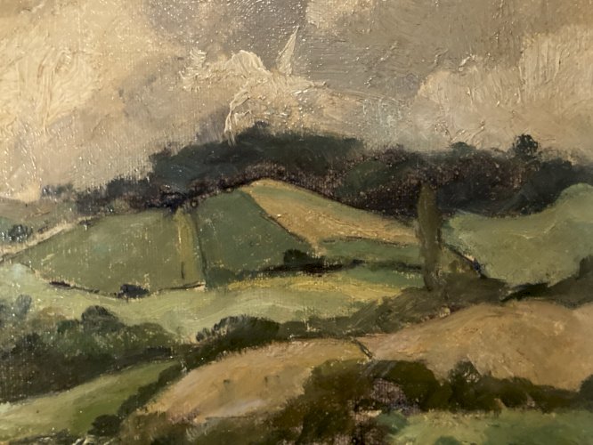 Peinture Paysage Gascogne René Mailhe Huile Toile 1930 Art Painting Ancien Old