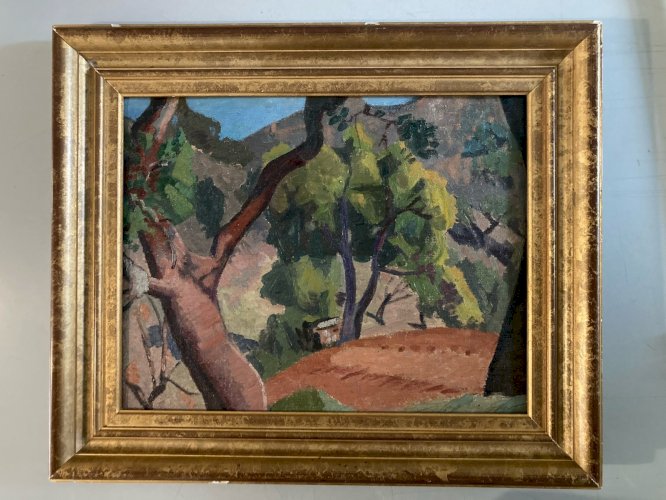 Peinture Paysage Huile 1920 Toile Paysage Fauve Fauvisme Nabi Painting Ancien