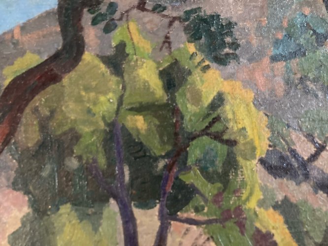 Peinture Paysage Huile 1920 Toile Paysage Fauve Fauvisme Nabi Painting Ancien