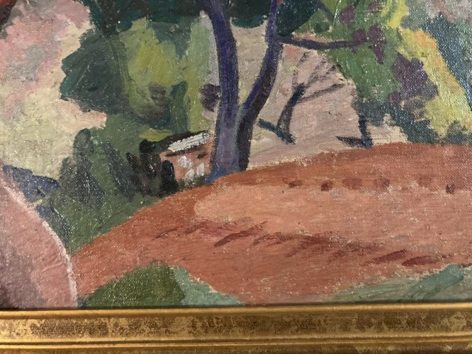 Peinture Paysage Huile 1920 Toile Paysage Fauve Fauvisme Nabi Painting Ancien