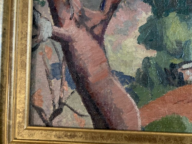 Peinture Paysage Huile 1920 Toile Paysage Fauve Fauvisme Nabi Painting Ancien