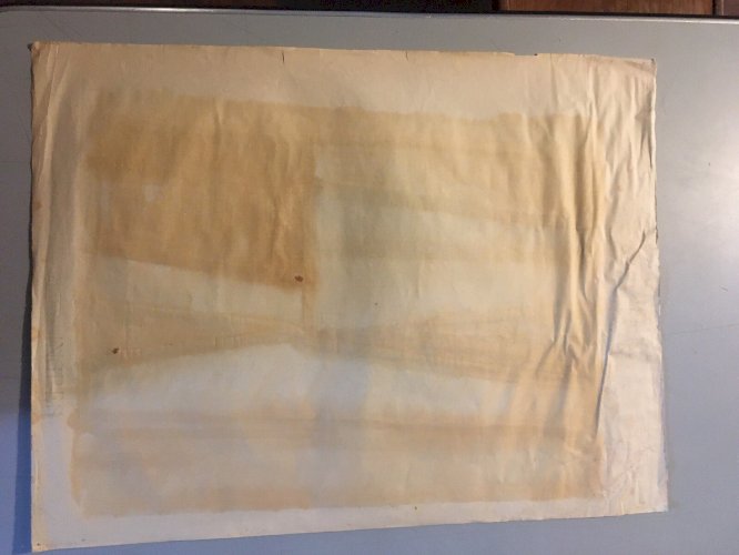 Peinture Pierre CoqueT Huile Papier Art Abstrait abstraction 1960