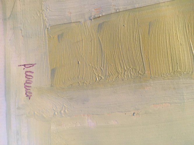Peinture Pierre CoqueT Huile Papier Art Abstrait abstraction 1960