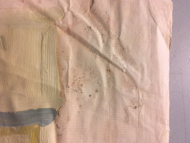 Peinture Pierre CoqueT Huile Papier Art Abstrait abstraction 1960