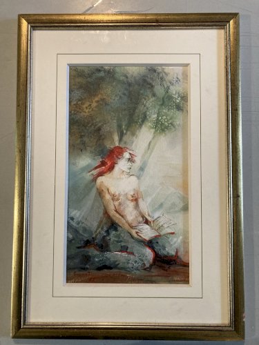 Peinture Portrait Femme Louis SOGNOT Huile Expressionniste 1939 Expressionnisme