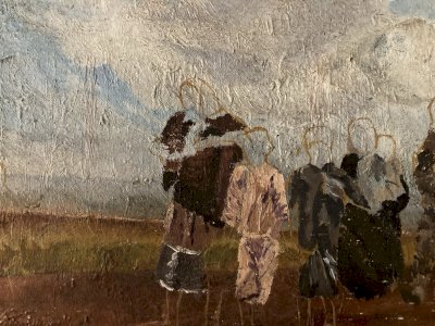 Peinture Portrait Huile Toile Expressionniste 1940 Expressionnisme Painting Art