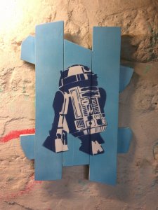 Peinture sur bois de palette