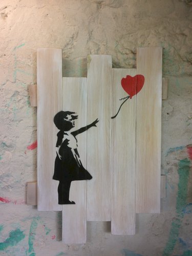 Peinture sur bois style street art