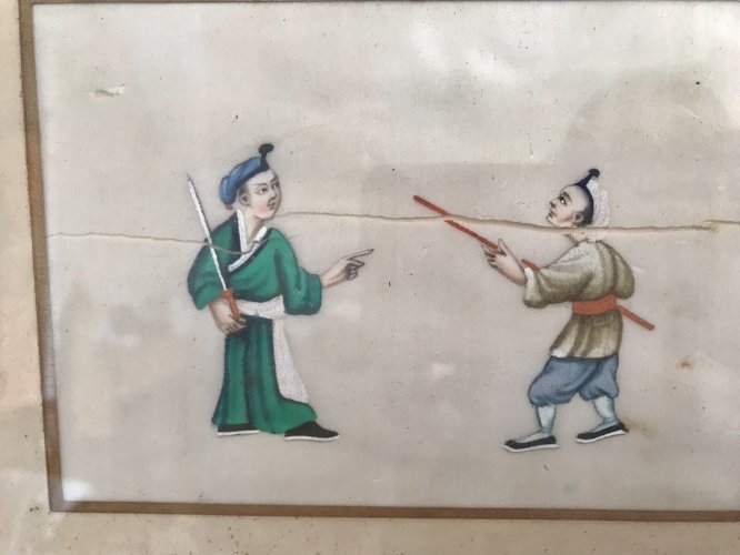 Peinture Sur Calque Chine Seconde Moitié Du XIXème Antique Ancien Art Asiatique