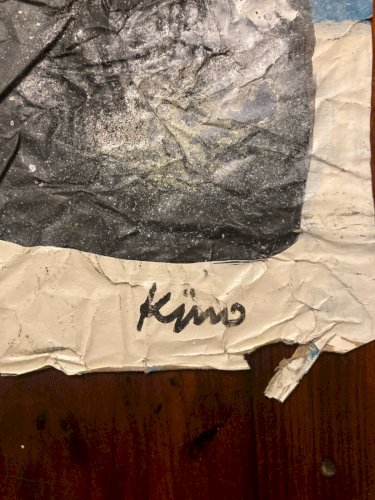 Peinture Sur Papier Ladislas Kijno 1921 2012 Acrylique Et Aérosol Abstraction