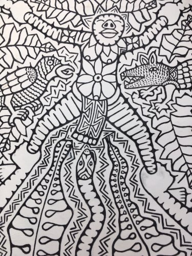 Peinture Sur Toile Dessin Art Brut Outsider 2012 Apa Hugo PNG