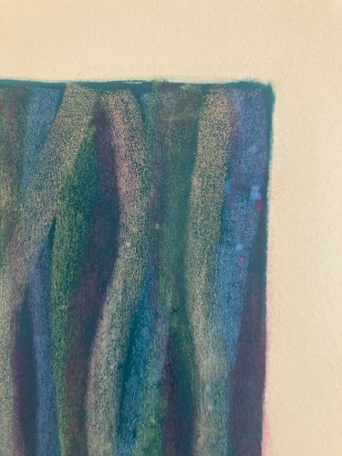 Peinture Technique Mixte Gouache Pastel À Identifier 1973 Abstrait Abstraction
