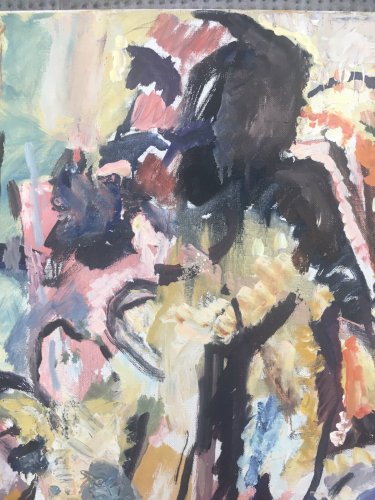 Peinture Vive Hst Huile Sur Toile Signé Patrick Conty XXe Labyrinthe