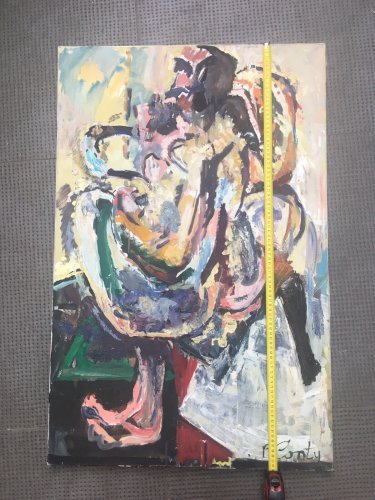 Peinture Vive Hst Huile Sur Toile Signé Patrick Conty XXe Labyrinthe