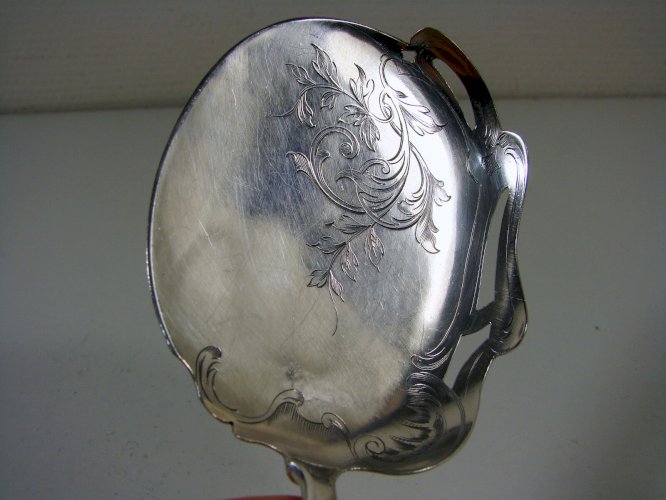 Pelle à Friandises Manche Argent Sculpté Fin XIX° Style Rocaille
