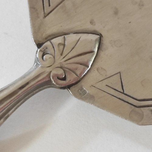 Pelle a tarte Art-déco en métal argenté