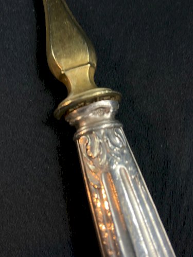 Pelle à tarte de style Louis XVI manche argent