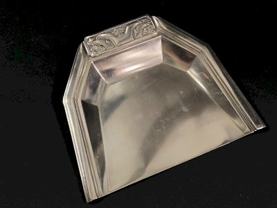 Pelle de table en métal argenté Art Déco 1930