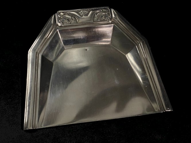 Pelle de table en métal argenté Art Déco 1930