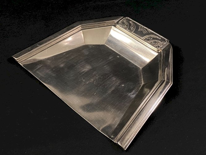 Pelle de table en métal argenté Art Déco 1930