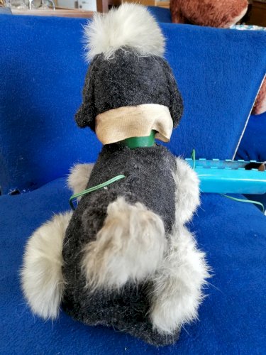 Peluche Ancienne chien téléguidé/jouet ancien/old English toy/Old dog plush