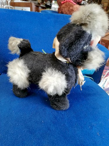 Peluche Ancienne chien téléguidé/jouet ancien/old English toy/Old dog plush