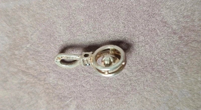 Pendentif ancien argent 835 et perle de culture