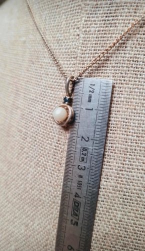 Pendentif ancien argent 835 et perle de culture