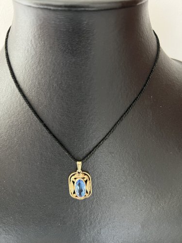 Pendentif  Ancien Art Deco 1930 Oresto Vintage Neuf Plaqué Or Collection