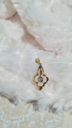 Pendentif ancien art déco en or et diamants