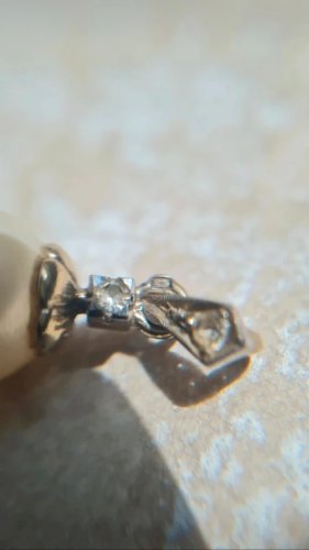 Pendentif ancien art déco saphir et fausse perle