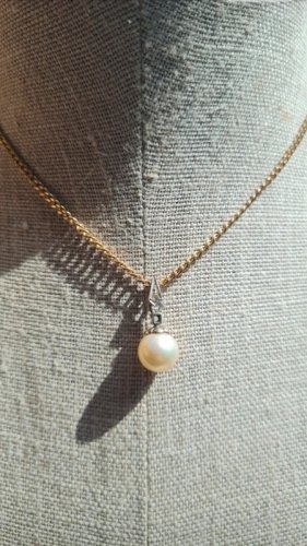Pendentif ancien art déco saphir et fausse perle